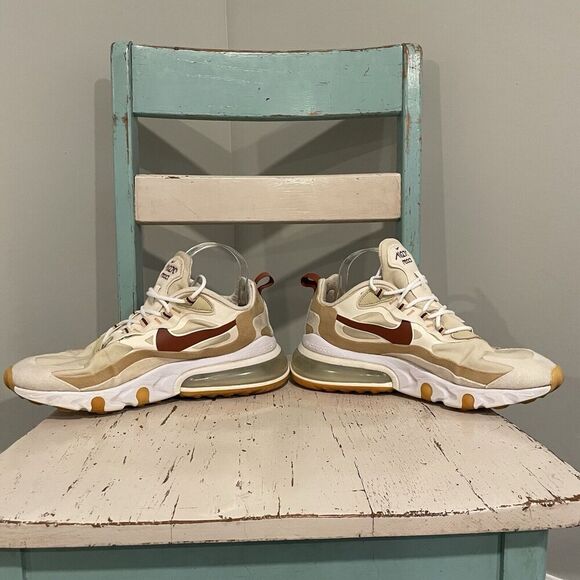 Nike Air Max 270 React Running Shoes Team Gold Red AT6174-700 Women's Sz 9.5 - Picture 5 of 9